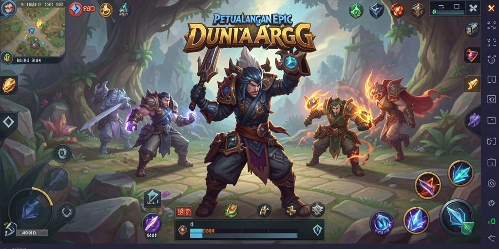Screenshot utama menunjukkan pertarungan mendebarkan di dunia ARPG.