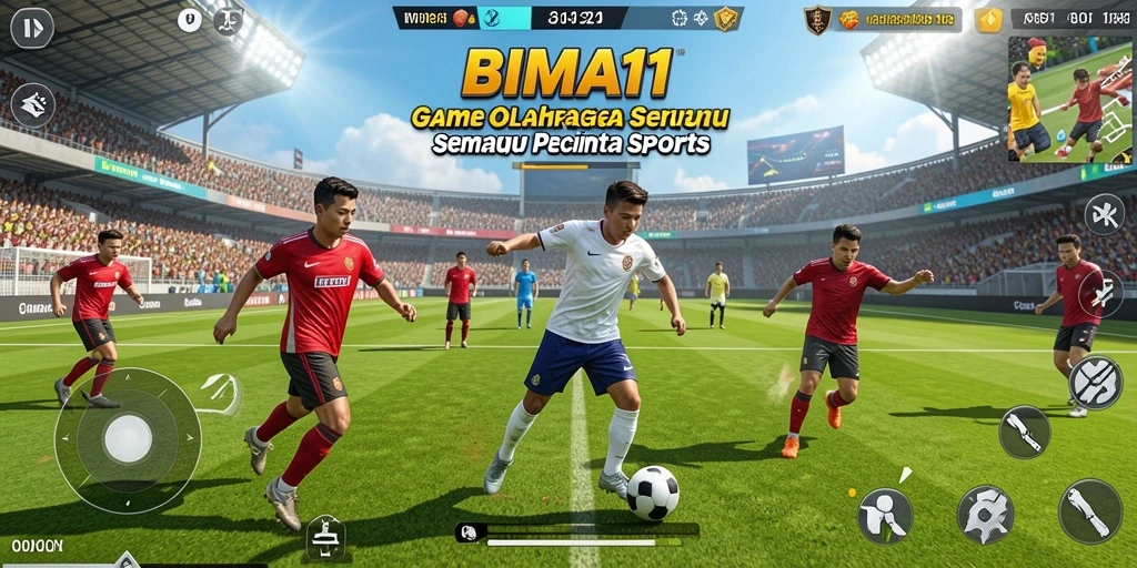 Tangkapan layar dari gameplay seru BIMA11 yang menghadirkan aksi olahraga.