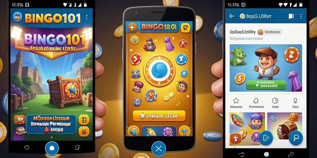Tampilan antarmuka aplikasi BINGO101 yang modern dan fungsional.