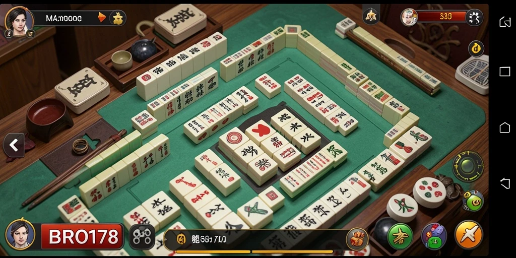 Tampilan gameplay menarik dari BRO178 yang menunjukkan momen permainan Mahjong.
