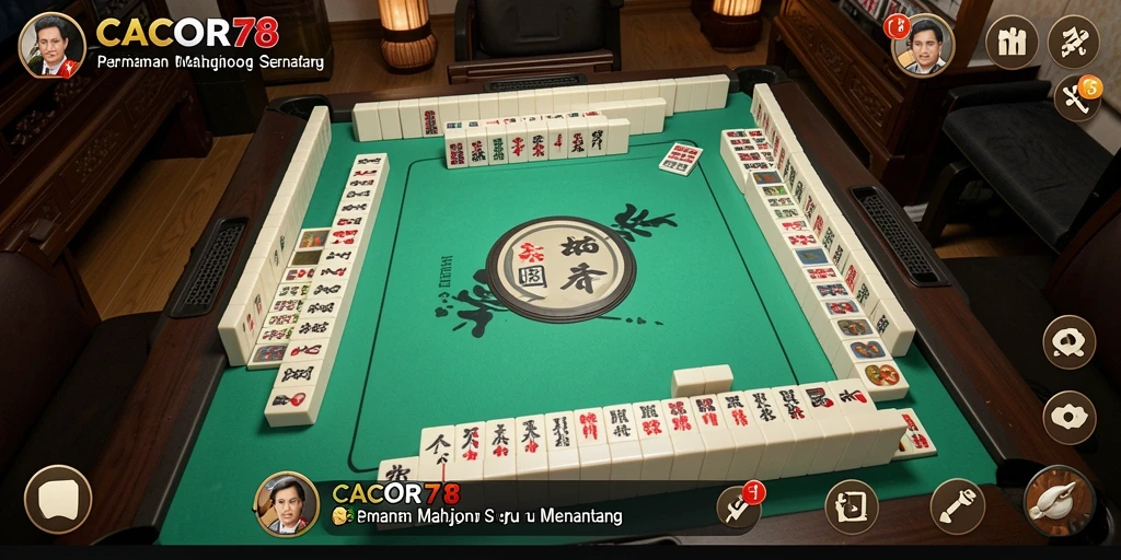 Tampilan gameplay Mahjong yang seru di CACOR78.