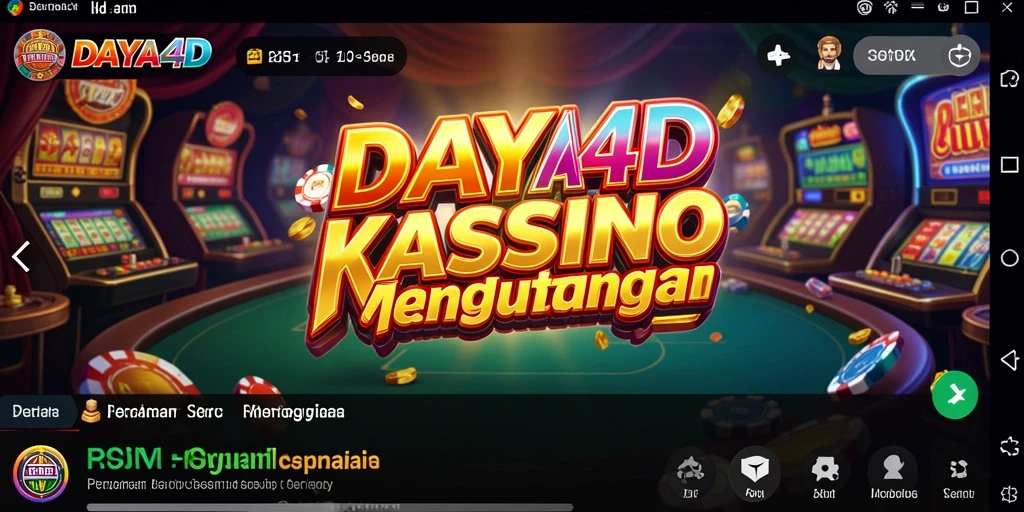 Screenshot utama DAYA4D menampilkan pemain menikmati gameplay Kasino yang seru.