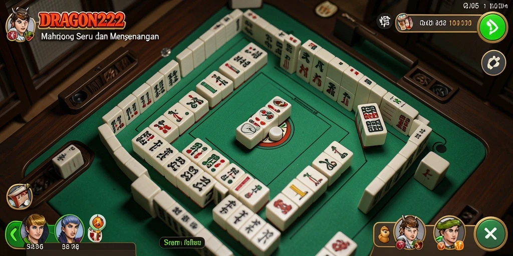 Screenshot gameplay menampilkan keseruan bermain Mahjong di DRAGON222.