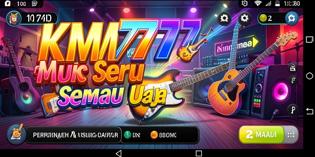 Screenshot dari gameplay KM777 yang menampilkan keseruan permainan musik.