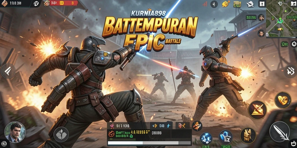 Tampilan gameplay KURNIA898 dalam aksi Battle Royale yang seru.