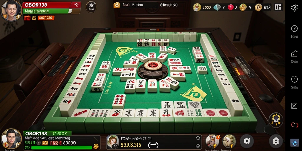 Screenshot OBOR138 menampilkan gameplay Mahjong yang seru dan mengasyikkan.