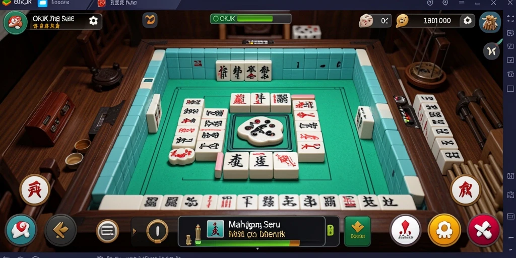 Tampilan permainan Mahjong yang seru dan menarik di OKJK.
