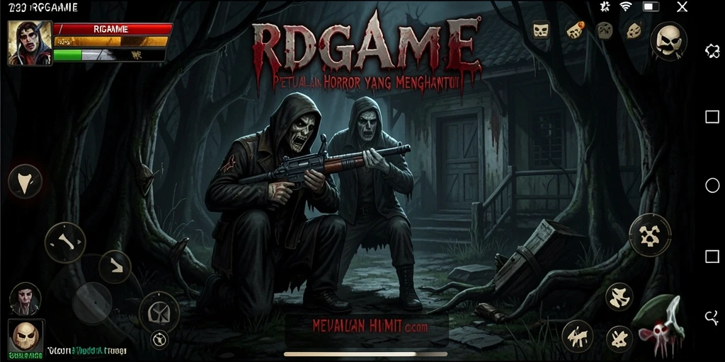 Tampilan gameplay menegangkan di RPGAME dengan suasana horror yang mencekam.