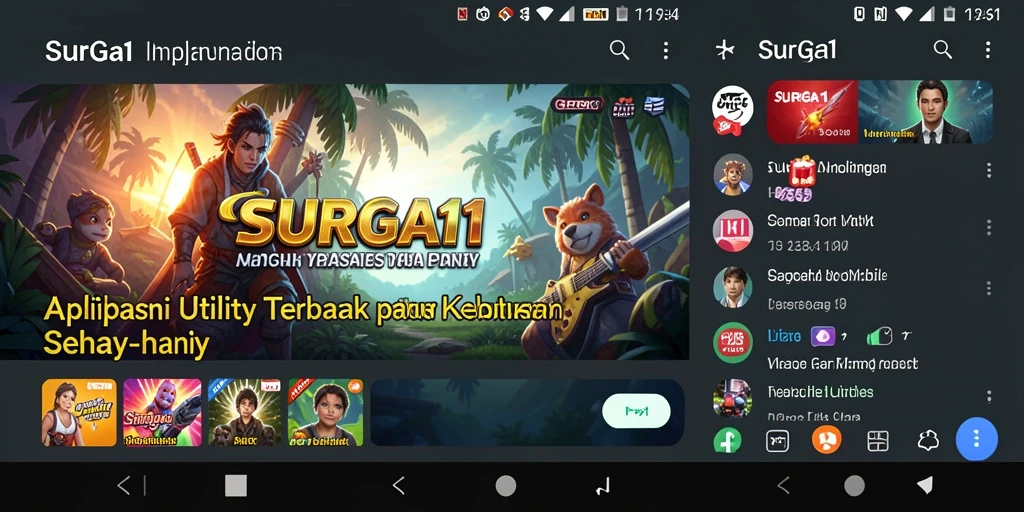 Tampilan antarmuka SURGA11 yang sederhana dan fungsional.