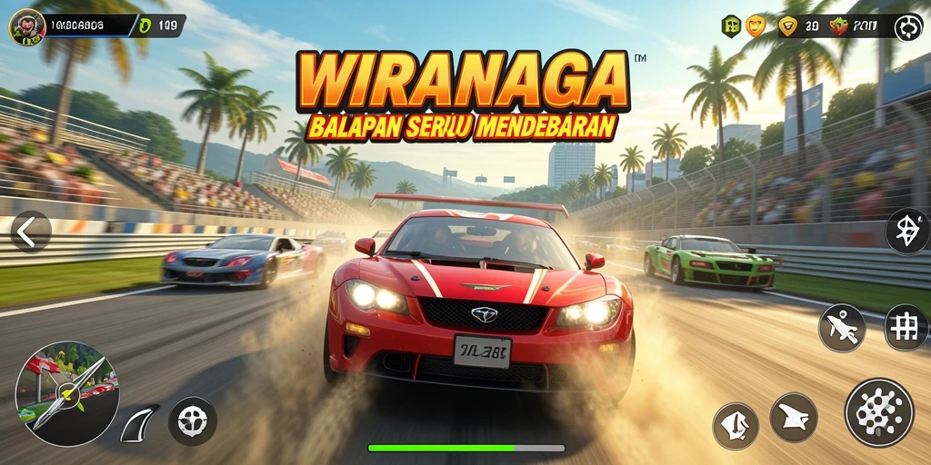 Gameplay Racing seru dalam WIRANAGA, tunjukkan keterampilan balapanmu!